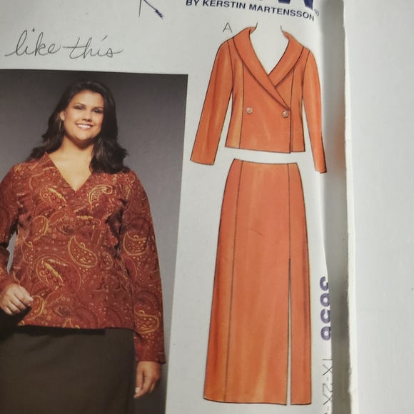 VTG Kwik Sew 3656 Mid & Maxi Skirt & Jacket Pattern Uncut Plus Size 1X-4X Modest - Picture 3 of 8